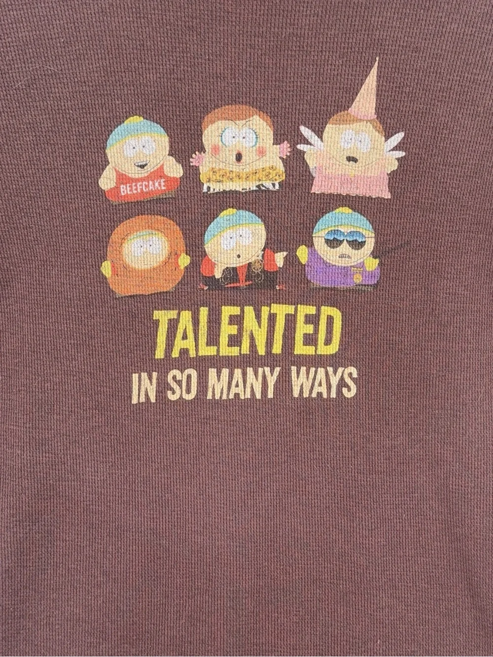 2006 Comedy Central South Park Waffle Longsleeve Shirt Talented So Many Ways